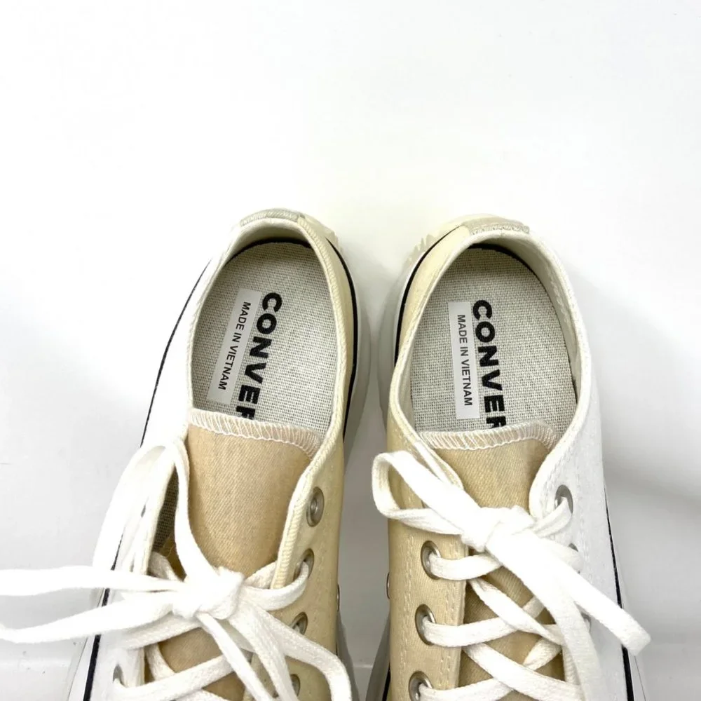 Converse Men 171895C Run Star Hike Ox Vintage White Egret Canvas Platform Sneake - Picture 9 of 10